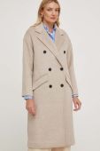 Пальто з вовною Answear Lab колір бежевий перехідний oversize (3583517)