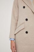 Пальто з вовною Answear Lab колір бежевий перехідний oversize (3583517)