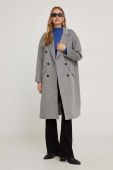 Пальто з вовною Answear Lab колір сірий перехідний oversize (3583519)