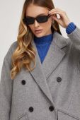 Пальто з вовною Answear Lab колір сірий перехідний oversize (3583519)