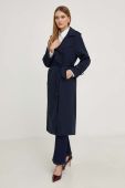 Тренч з вовною Answear Lab колір синій перехідний