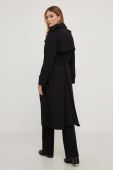 Тренч з вовною Answear Lab колір чорний перехідний
