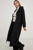 Тренч з вовною Answear Lab колір чорний перехідний