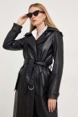 Пальто Answear Lab жіночий колір чорний перехідний без застібки (3677044)