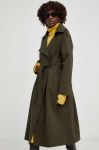 Пальто Answear Lab жіночий колір зелений перехідний Пальто Answear Lab жіночий колір зелений перехідний