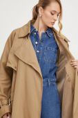 Пальто Answear Lab жіночий колір бежевий перехідний без застібки (3674577)