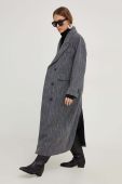 Пальто з вовною Answear Lab колір сірий перехідний двобортний (3651976)