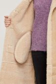 Пальто Answear Lab жіночий колір бежевий перехідний oversize (3633814)