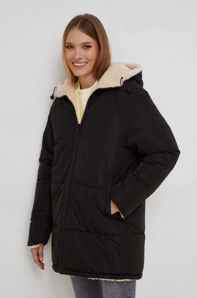 Двостороння куртка Answear Lab жіноча колір чорний зимова dwustronny