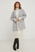 Пальто з вовною Answear Lab колір сірий перехідний oversize (3630786) Пальто з вовною Answear Lab колір сірий перехідний oversize (3630786)