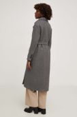 Пальто Answear Lab жіночий колір сірий перехідний двобортний (3622834)