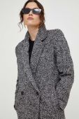 Пальто Answear Lab жіночий колір чорний перехідний двобортний (3630788)