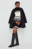Пальто Answear Lab жіночий колір чорний перехідний двобортний (3630791)