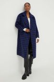 Пальто Answear Lab жіночий колір синій перехідний двобортний (3645815)