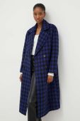 Пальто Answear Lab жіночий колір синій перехідний двобортний (3645815)