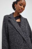 Пальто Answear Lab жіночий колір сірий перехідний двобортний (3630799)