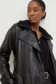 Пальто Answear Lab жіночий колір чорний перехідний двобортний (3645835)