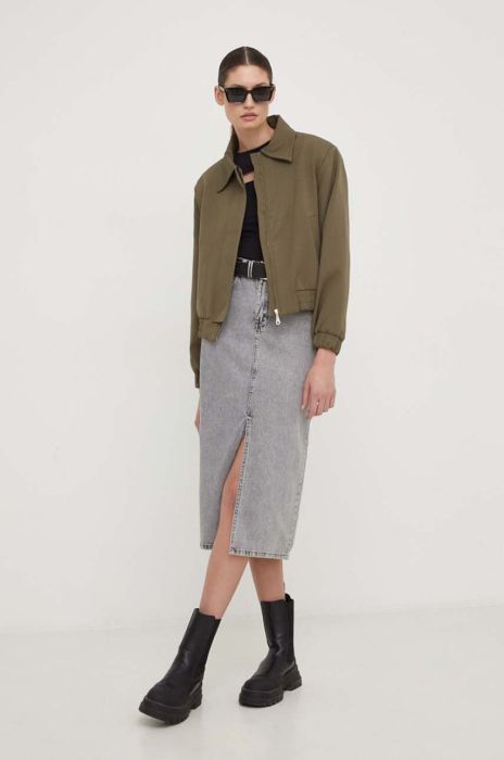 Куртка Answear Lab жіноча колір зелений перехідна (3422582)