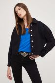 Джинсова куртка Answear Lab жіноча колір чорний перехідна (3426708)