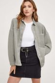 Джинсова куртка Answear Lab жіноча колір зелений перехідна