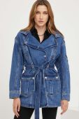 Джинсова куртка Answear Lab жіноча перехідна колір блакитний (3398742)