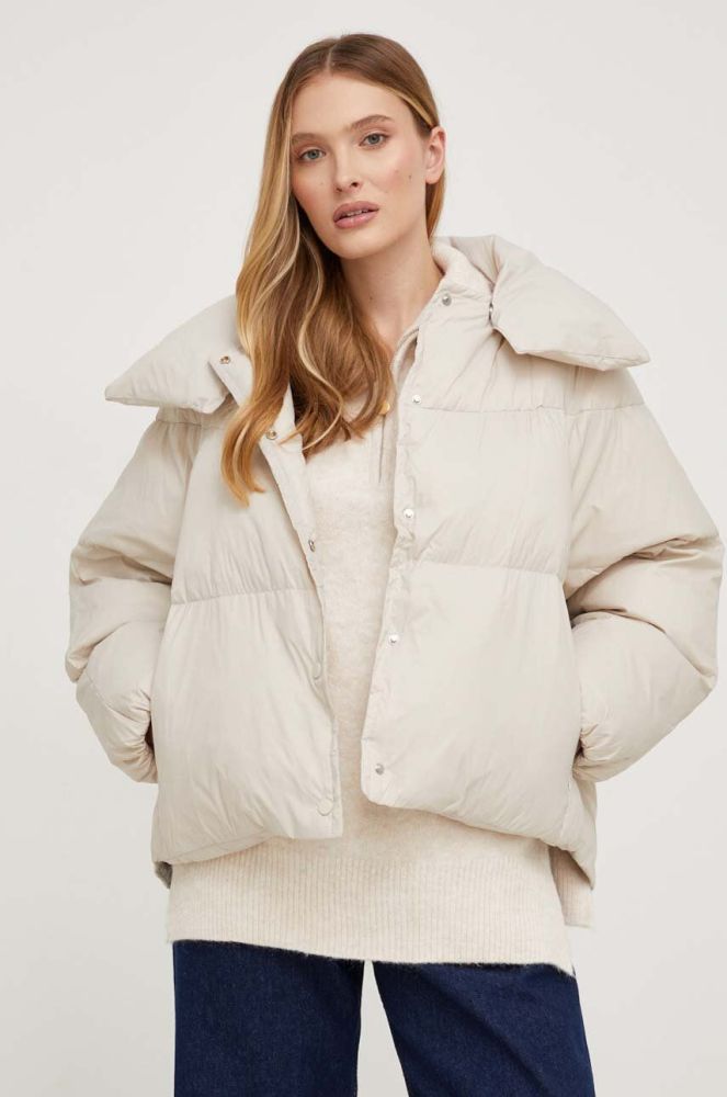 Пухова куртка Answear Lab жіноча колір бежевий зимова (3551830)