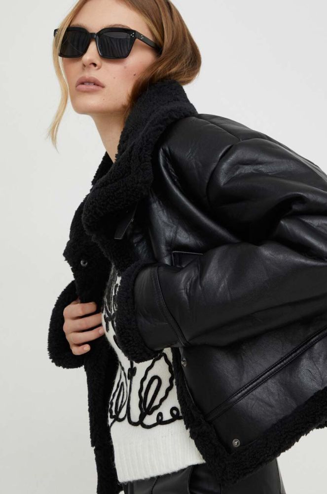 Куртка Answear Lab жіноча колір чорний перехідна oversize (3560743)