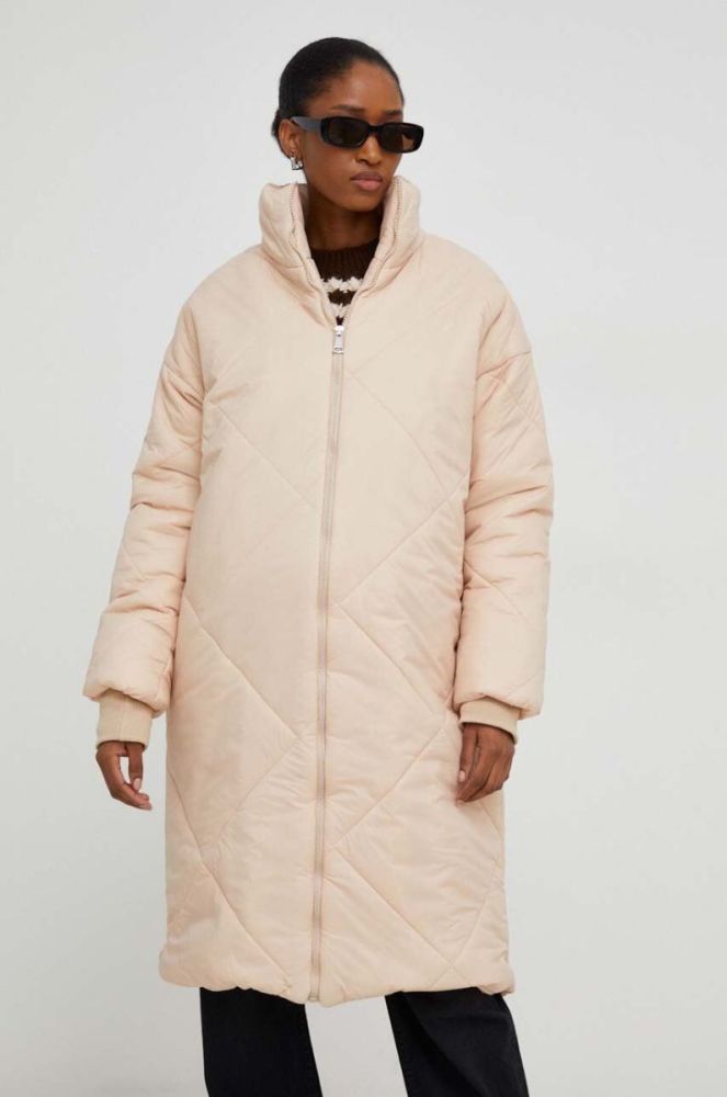 Куртка Lab жіноча колір бежевий зимова oversize (3648985) фото 4