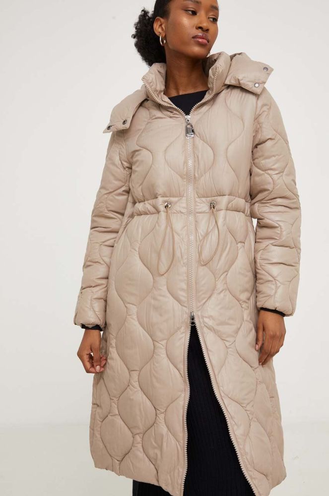 Куртка Answear Lab жіноча колір бежевий зимова (3626619)