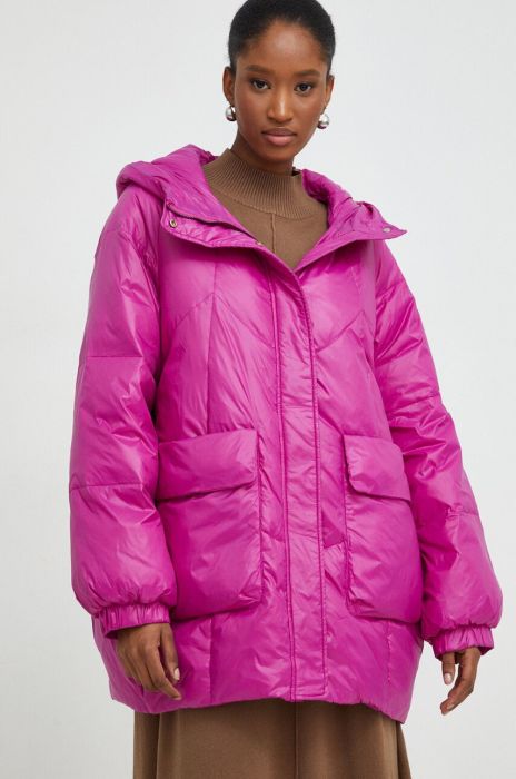 Пухова куртка Answear Lab жіноча колір рожевий зимова