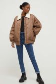 Куртка Answear Lab waterrepellent жіноча колір коричневий перехідна