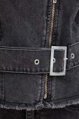 Джинсова куртка Answear Lab жіноча колір чорний перехідна (3657992)