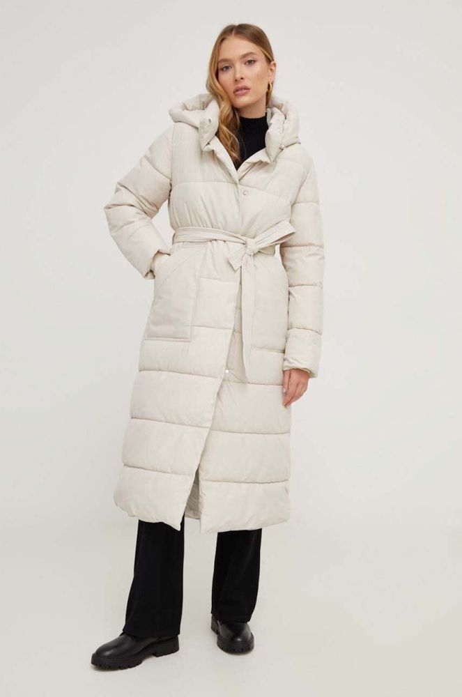 Куртка Answear Lab жіноча колір бежевий зимова (3651993)