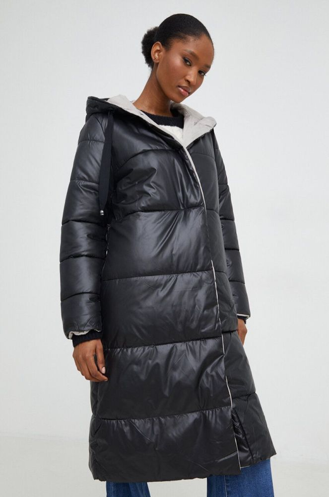 Двостороння куртка Answear Lab жіноча колір чорний зимова (3677082)