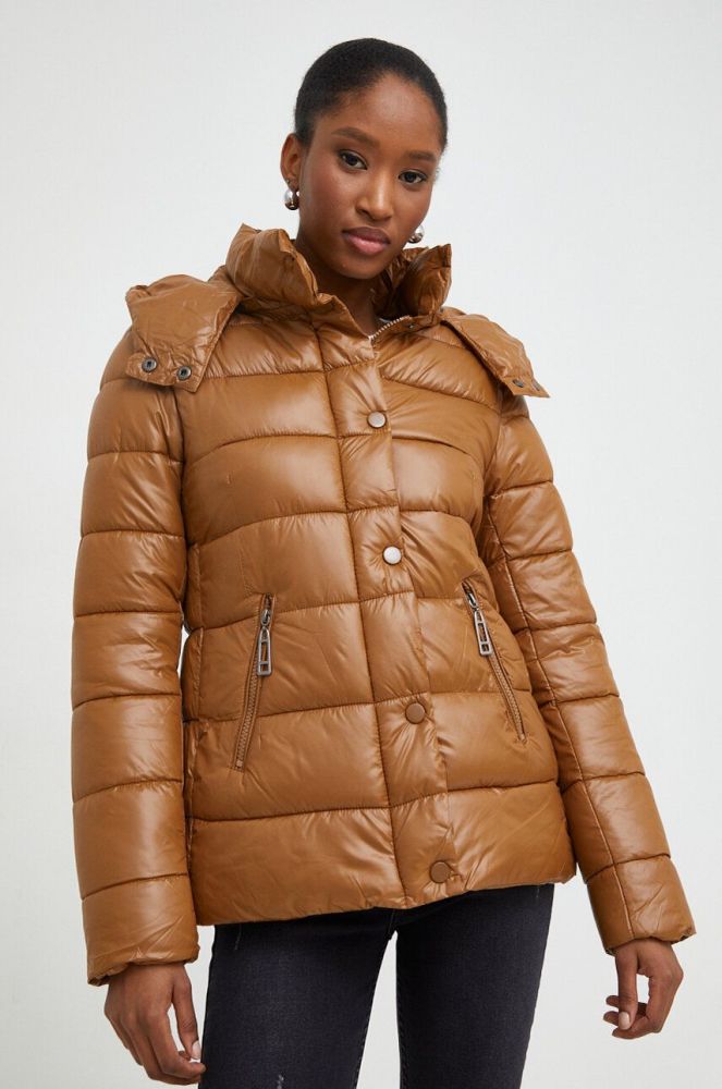 Куртка Answear Lab жіноча колір коричневий зимова (3679909)