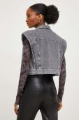 Джинсовий жилет Answear Lab жіноча колір сірий перехідна oversize