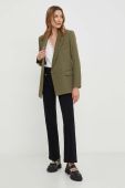 Піджак Answear Lab колір зелений двобортний однотонна (3405293)