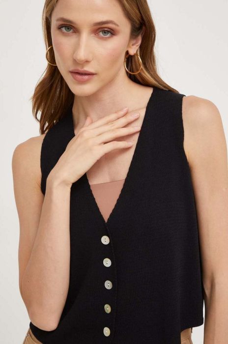 Безрукавка Answear Lab колір чорний легкий (3398591)