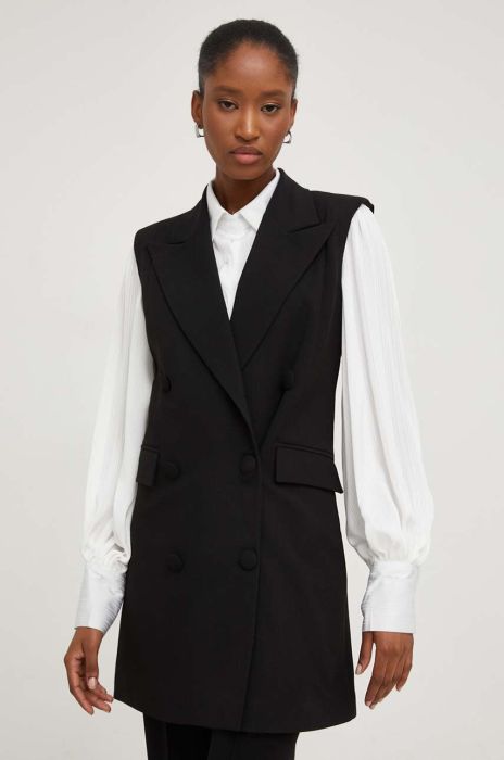 Безрукавка Answear Lab колір чорний однобортний (3569081)