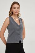 Безрукавка Answear Lab колір сірий однобортний (3639660)