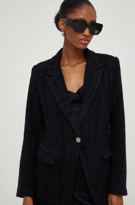 Піджак з вовною Answear Lab колір чорний однобортний однотонна (3572837)