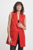 Безрукавка Answear Lab колір червоний двобортний