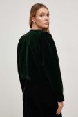 Піджак Answear Lab колір зелений без застібки однотонна