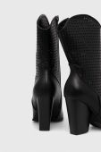 Черевики Answear Lab жіночі колір чорний каблук блок (3478759)