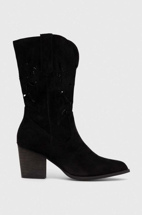 Черевики Answear Lab жіночі колір чорний каблук блок (3478802)