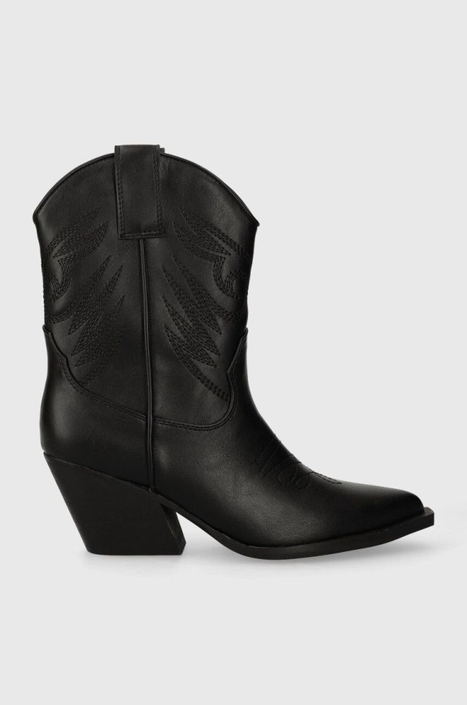 Черевики Answear Lab жіночі колір чорний каблук блок (3508817)