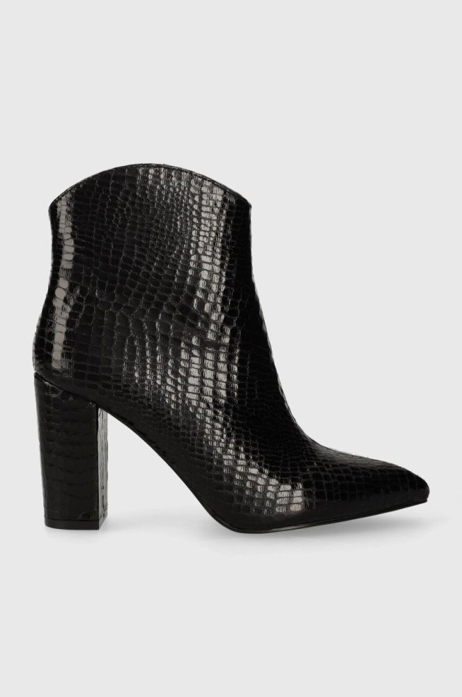 Черевики Answear Lab жіночі колір чорний каблук блок (3520928)