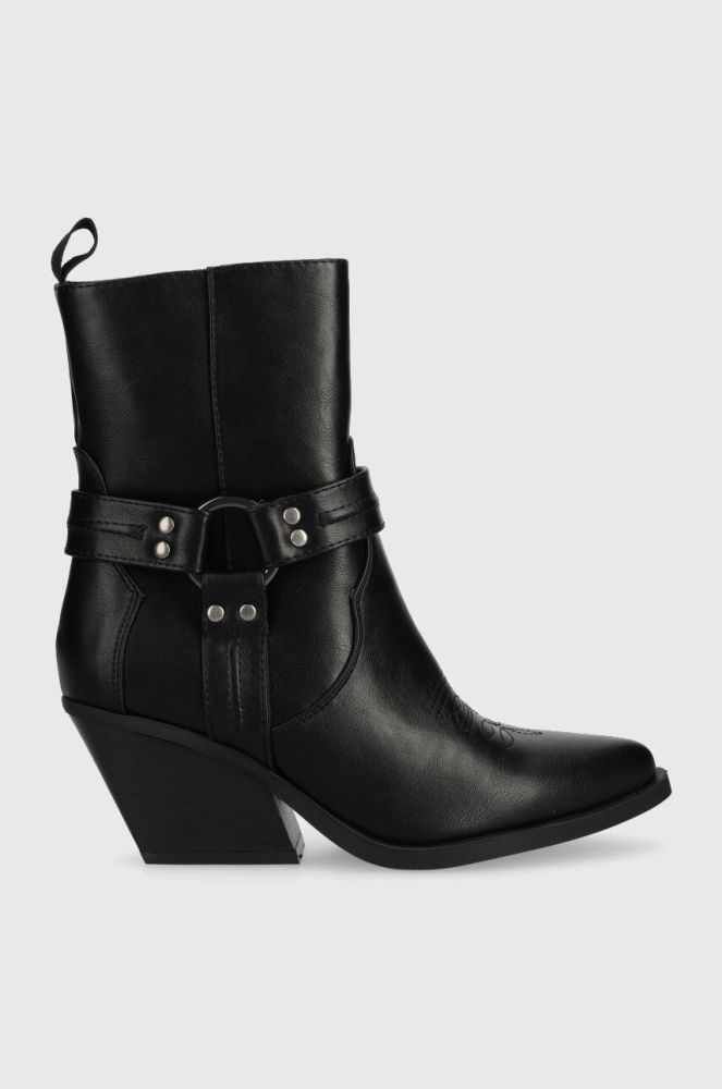 Черевики Answear Lab жіночі колір чорний каблук блок (3520867)