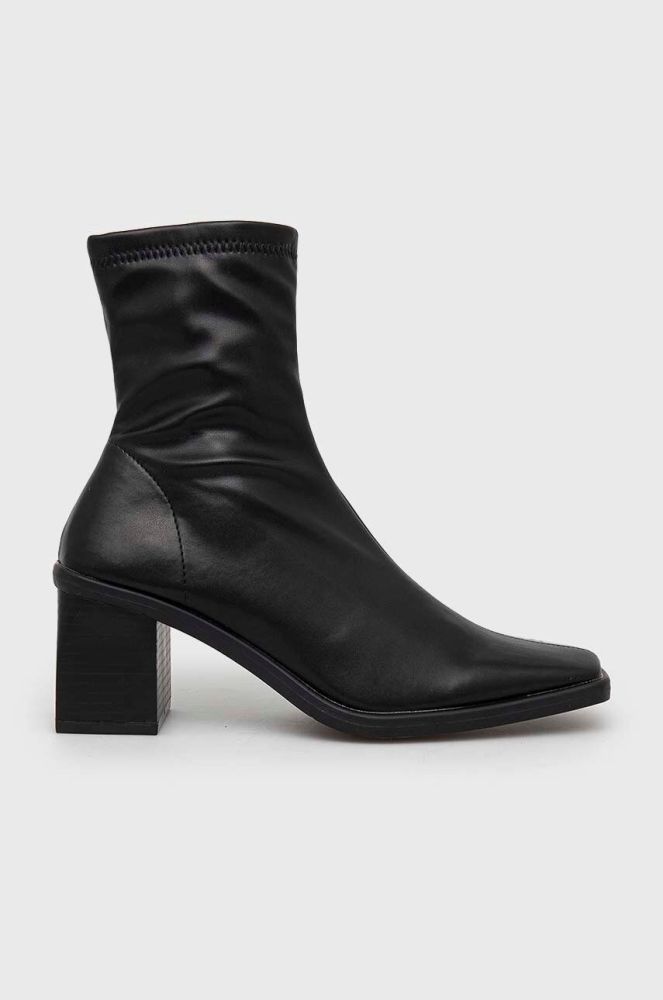 Черевики Answear Lab жіночі колір чорний каблук блок (3560818)