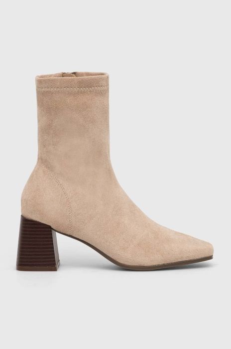 Черевики Answear Lab жіночі колір бежевий каблук блок (3548441)